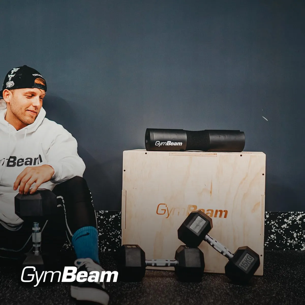 GymBeam Langhantel Polster Hip Thrust Nackenpolster NBR schwarz
