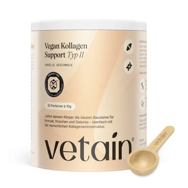 Vetain Veganes Kollagen Typ 2 Vanille 30 Portionen