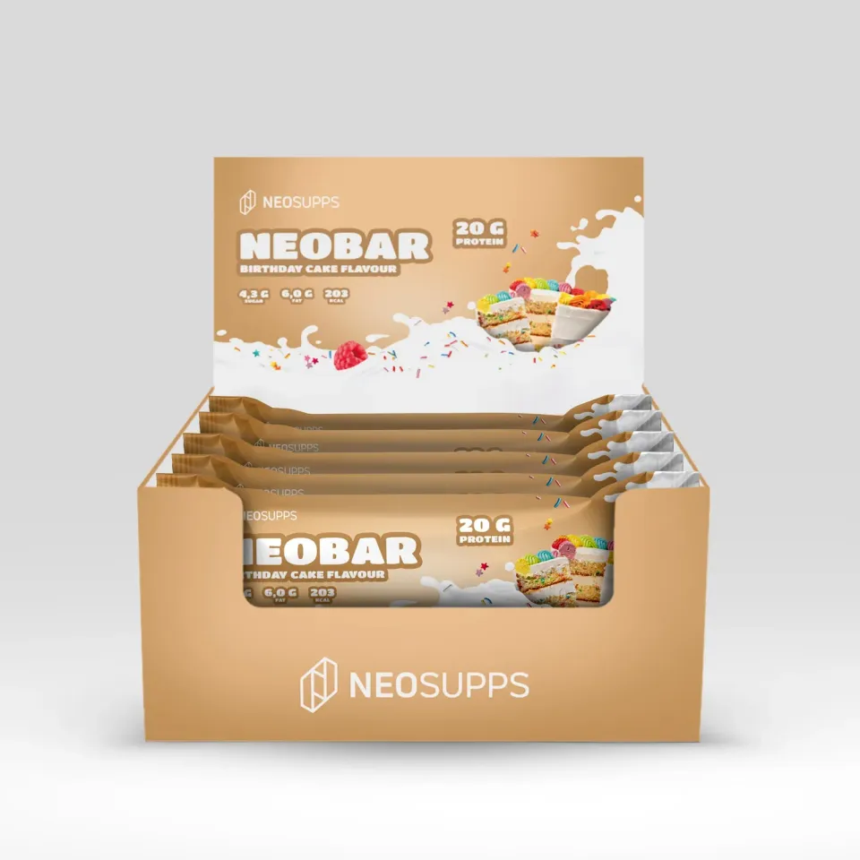 Neosupps NEOBAR Birthday Cake Proteinriegel 12x60g 20g Protein