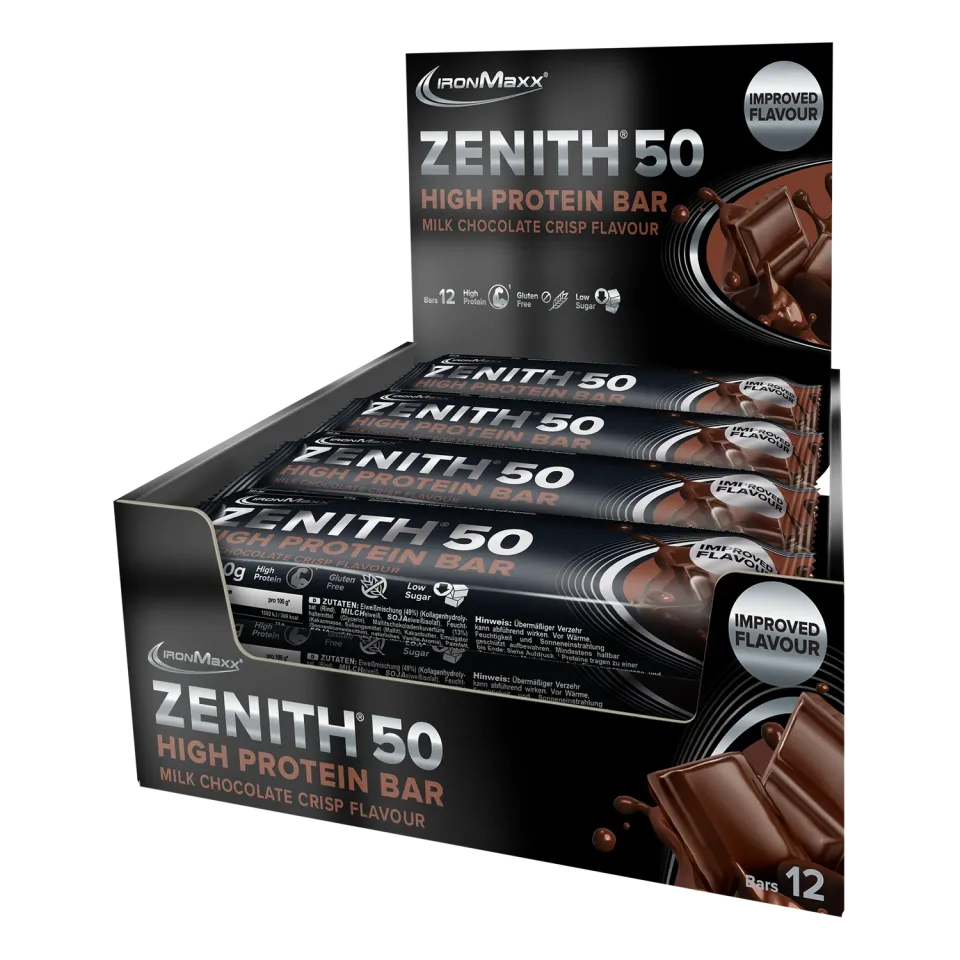 IronMaxx Zenith 50 Riegel Brownie 12x100g