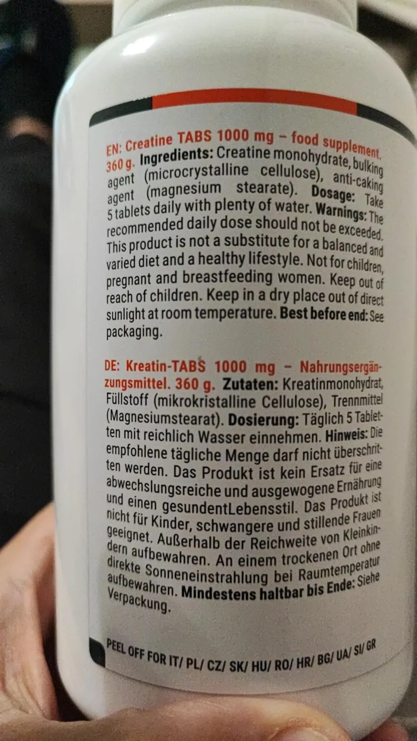 GymBeam Creatin Monohydrat Tabs 300 Tabletten vegan