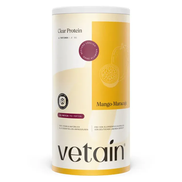 VETAIN Clear Protein Pulver Mango-Maracuja 480g vegan