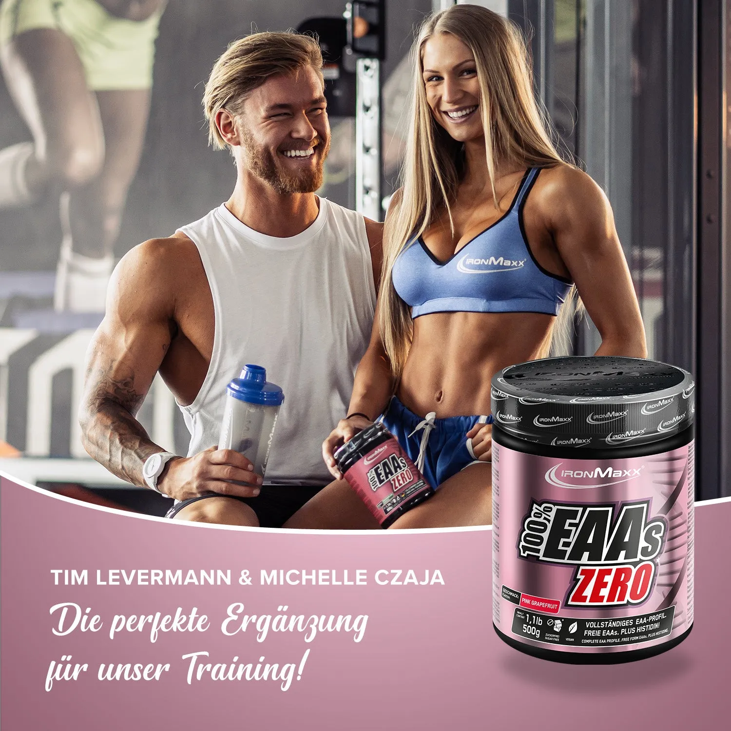 IronMaxx 100% EAAs Zero EAA Pulver 500g Pink Grapefruit