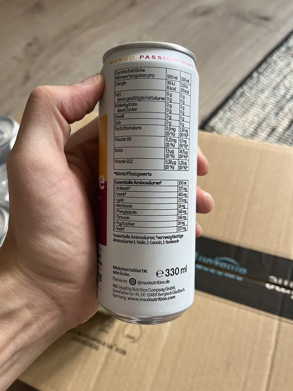 MaxiNutrition MaxFive EAA Drink Mango-Passionfruit 12x330ml