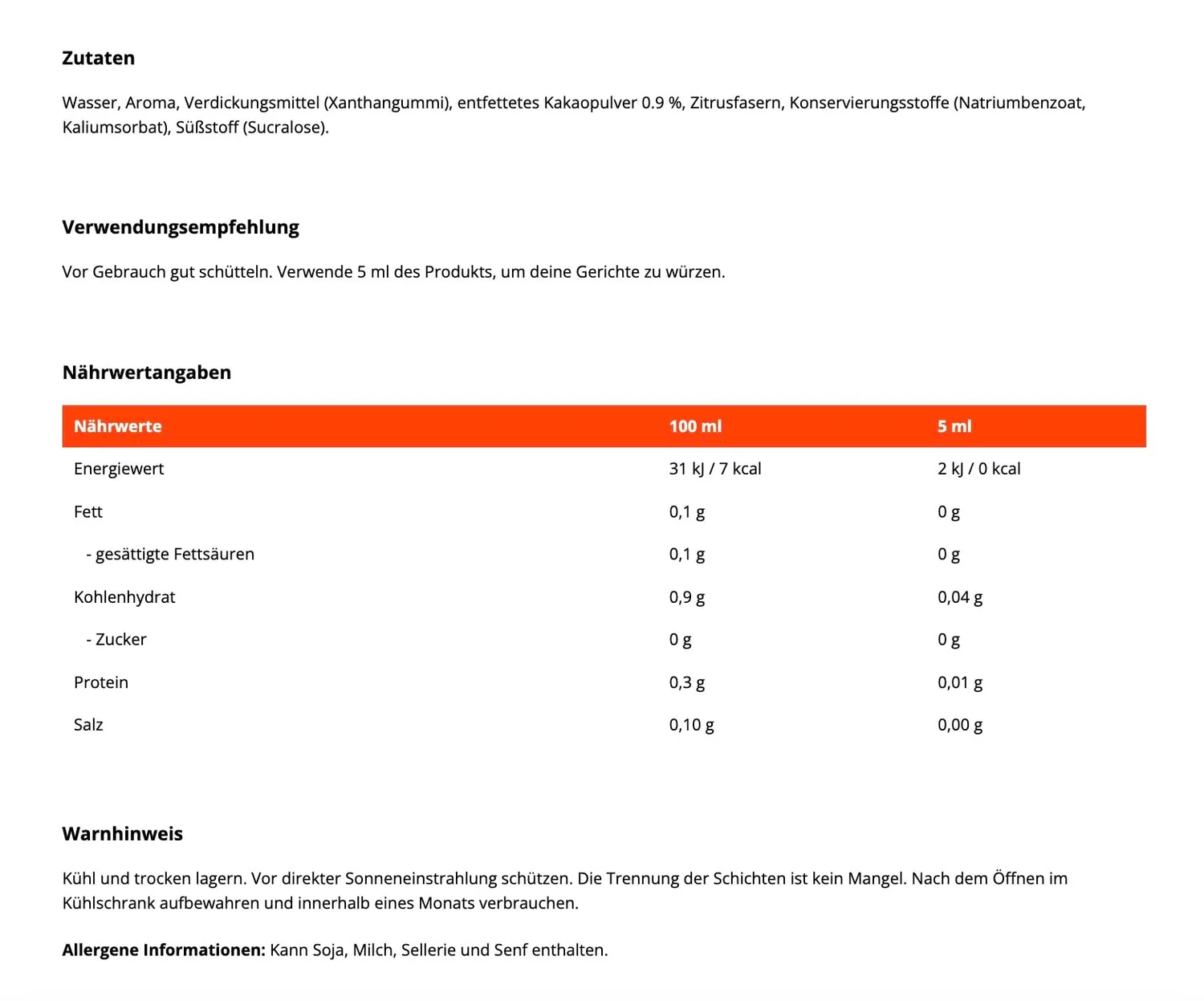 GymBeam Zero Syrup Haselnuss Schokolade 350ml zuckerfrei