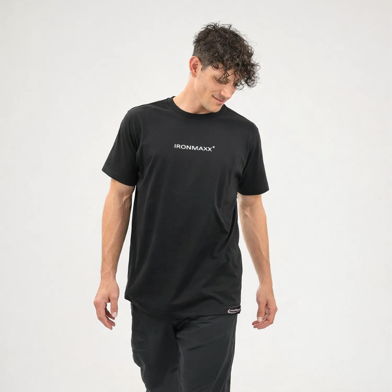 IronMaxx Sculpt Luxe T-Shirt Herren L Schwarz Baumwolle