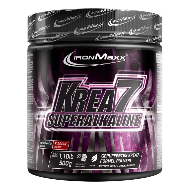 IronMaxx Krea7 Superalkaline Kreatin Kirsche 500g vegan