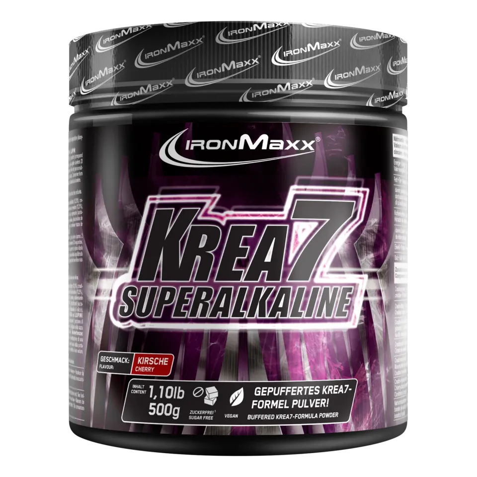 IronMaxx Krea7 Superalkaline Kreatin Kirsche 500g vegan
