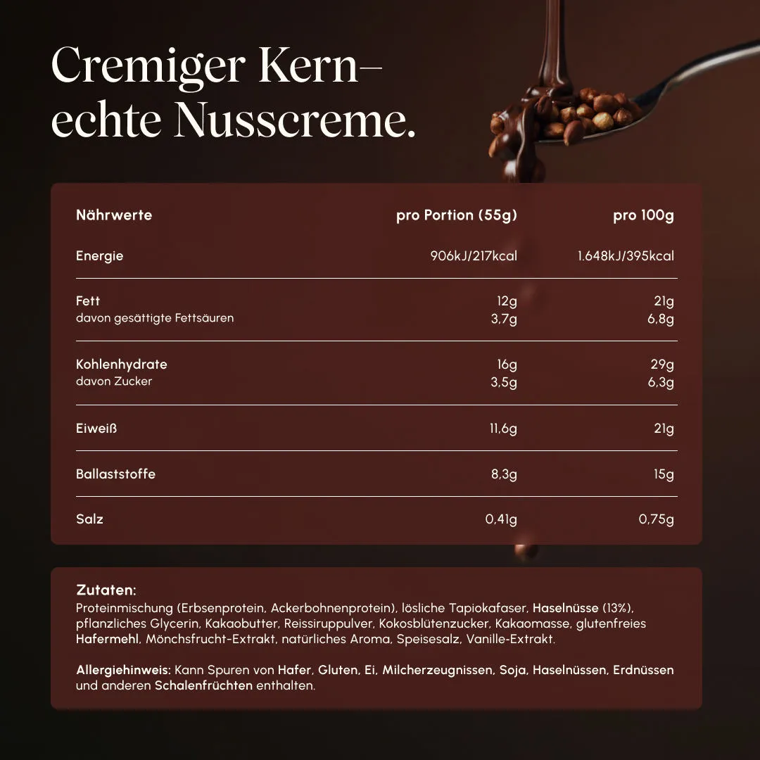 Vetain Creamy Proteinriegel Nuss-Nougat 12er Pack crem