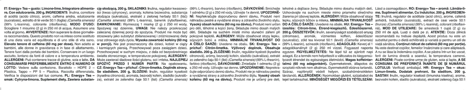 GymBeam Energie + Tee Pulver 200 g Zitrone-Limette
