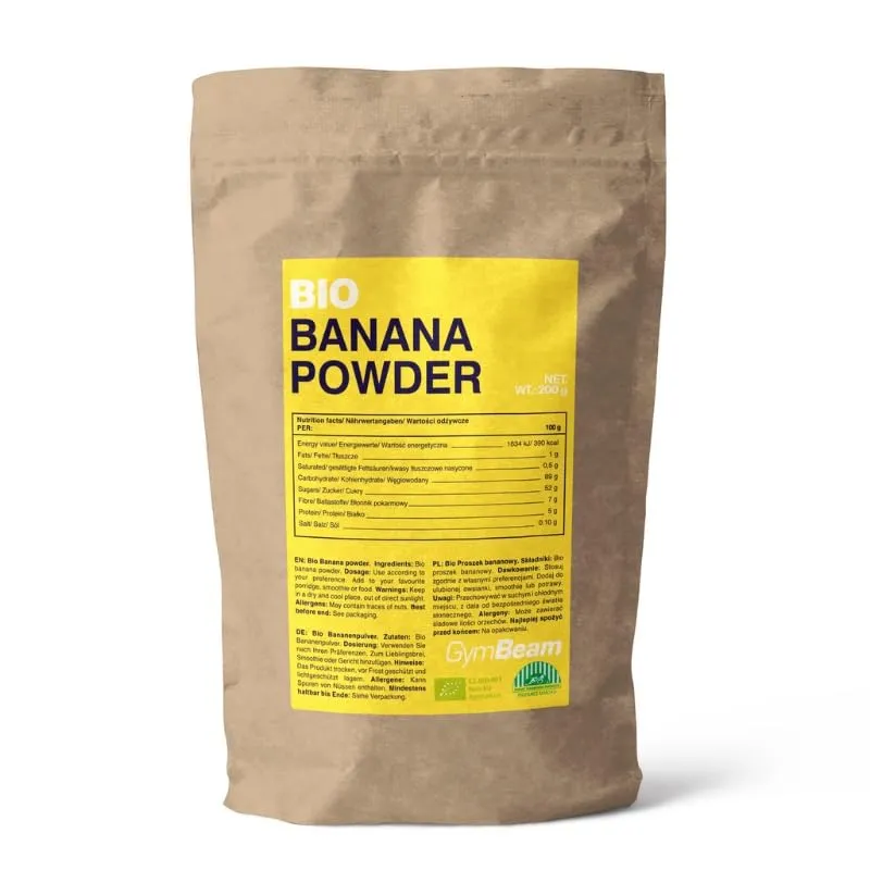 GymBeam Bio Bananenpulver 200g vegan zuckerfrei
