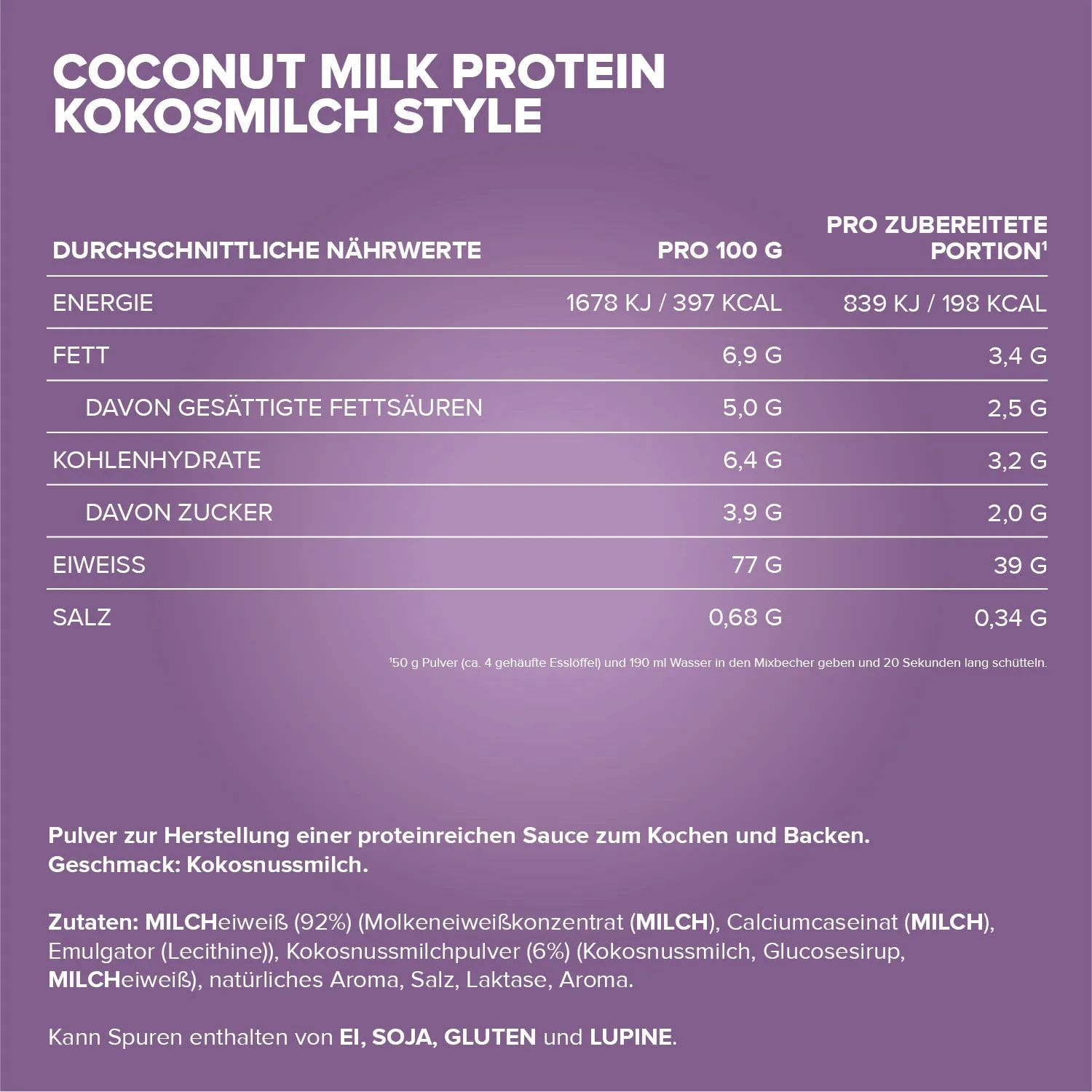 IronMaxx Coconut Milk Protein Pulver 500g Kokosmilch