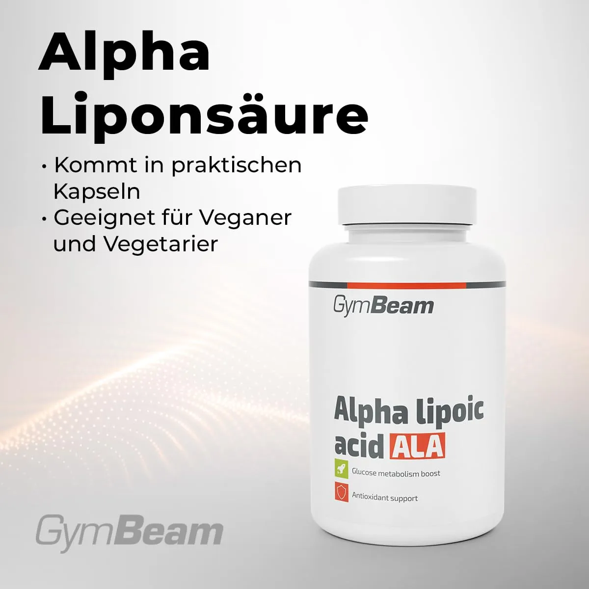 GymBeam Alpha-Liponsäure Kapseln 90 Stück vegan Glutathion
