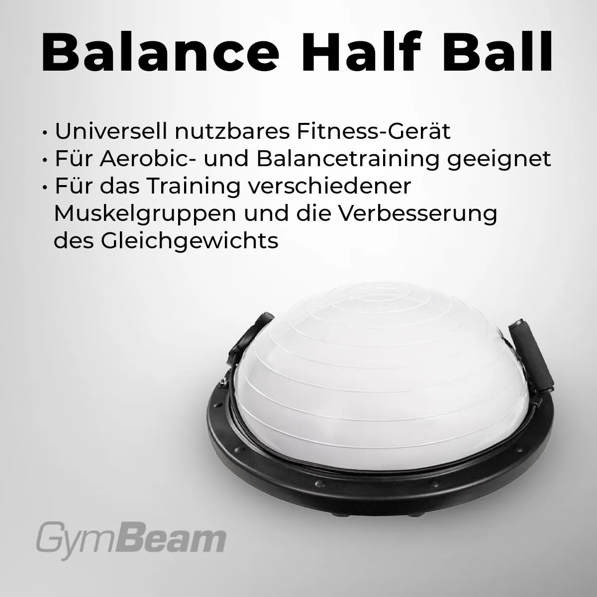 GymBeam Balance Halbkugel Trainer 300 kg mit Expandern