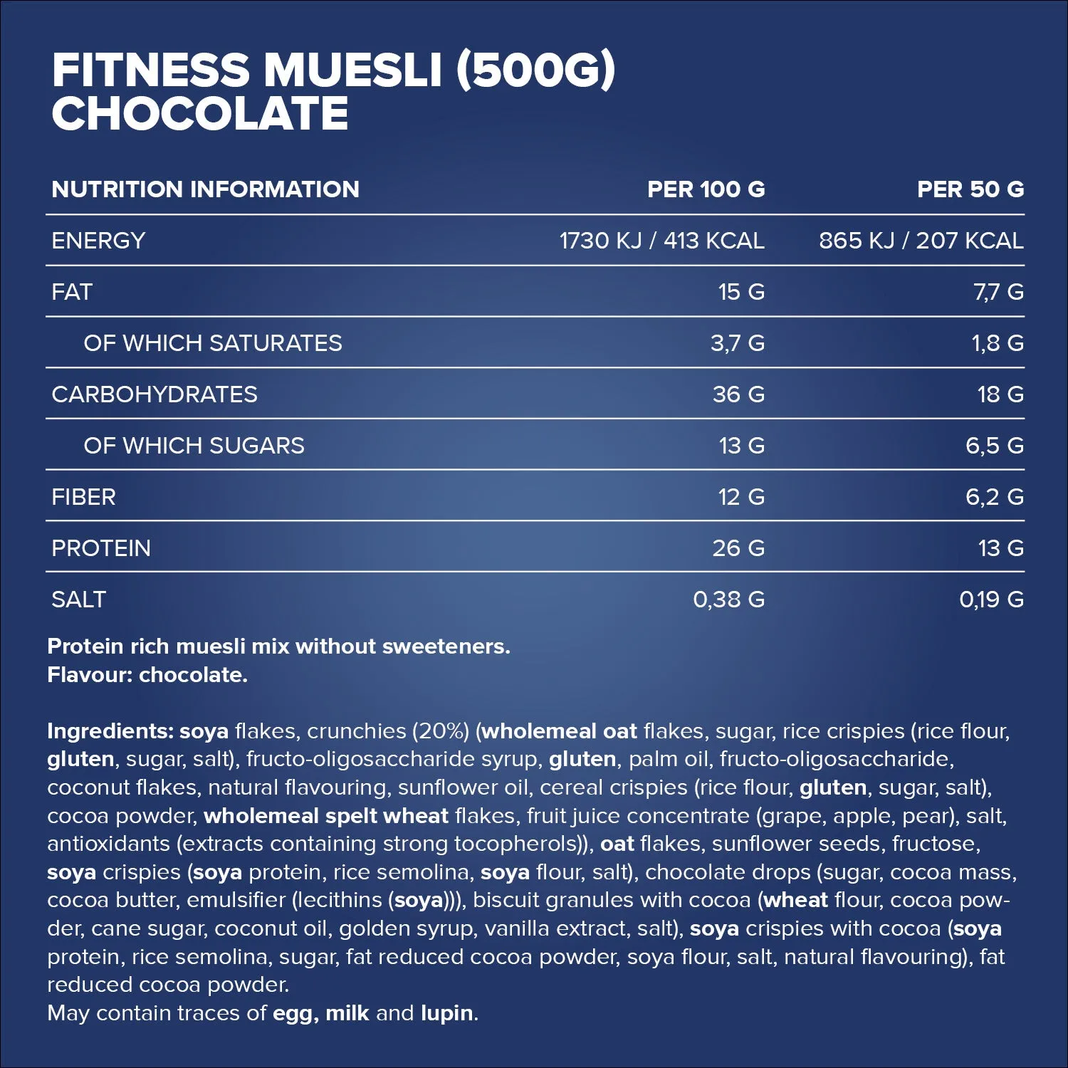 IronMaxx Fitness Müsli Chocolate Müsli 500g proteinreich
