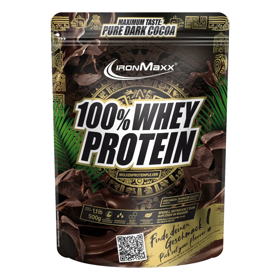 IronMaxx 100% Whey Protein Pulver 500g Pure Dark Cocoa