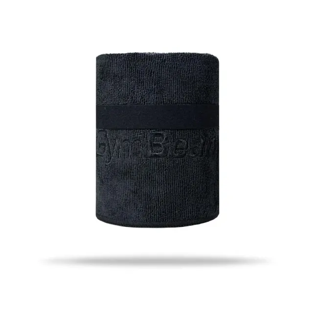 GymBeam Mikrofaser Sporthandtuch Large Schwarz schnelltrocknend