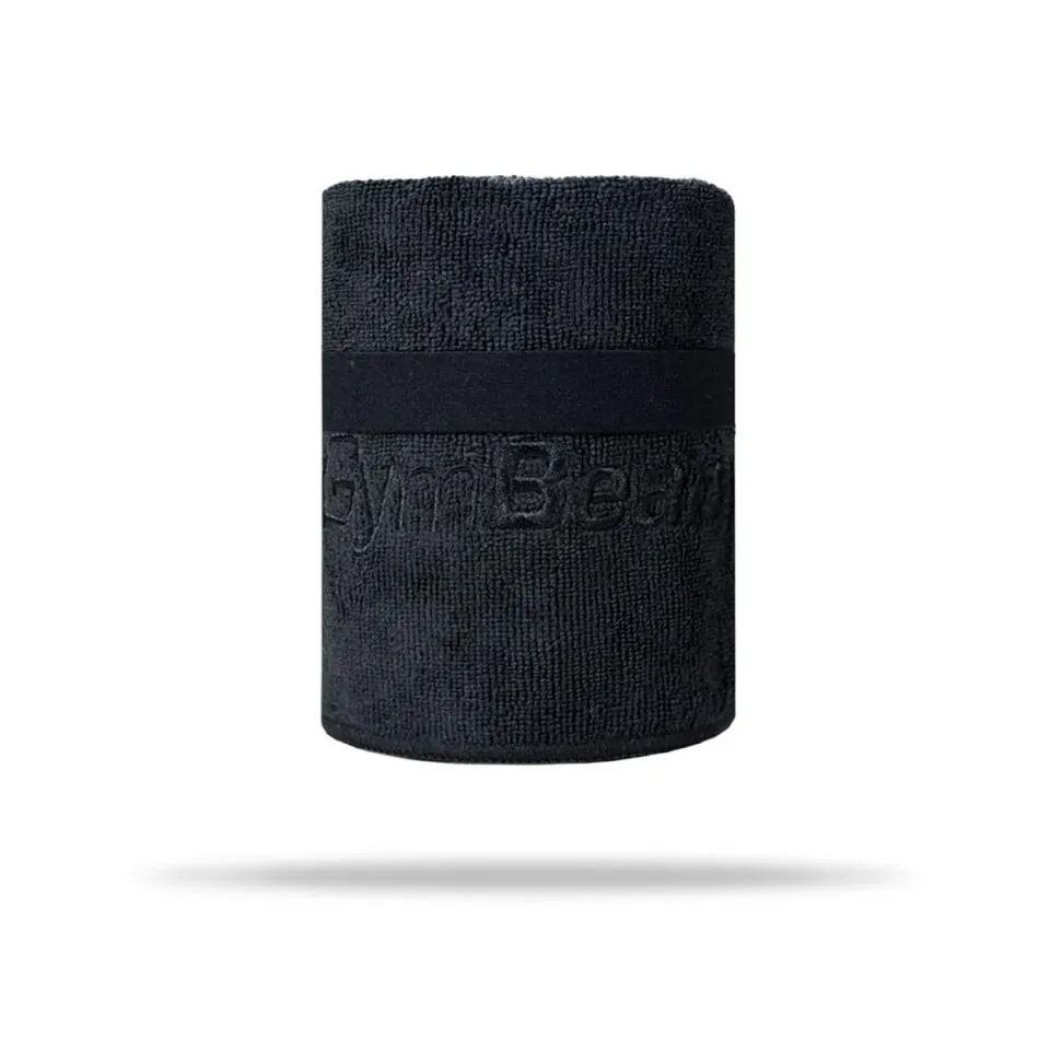 GymBeam Mikrofaser Sporthandtuch Large Schwarz schnelltrocknend