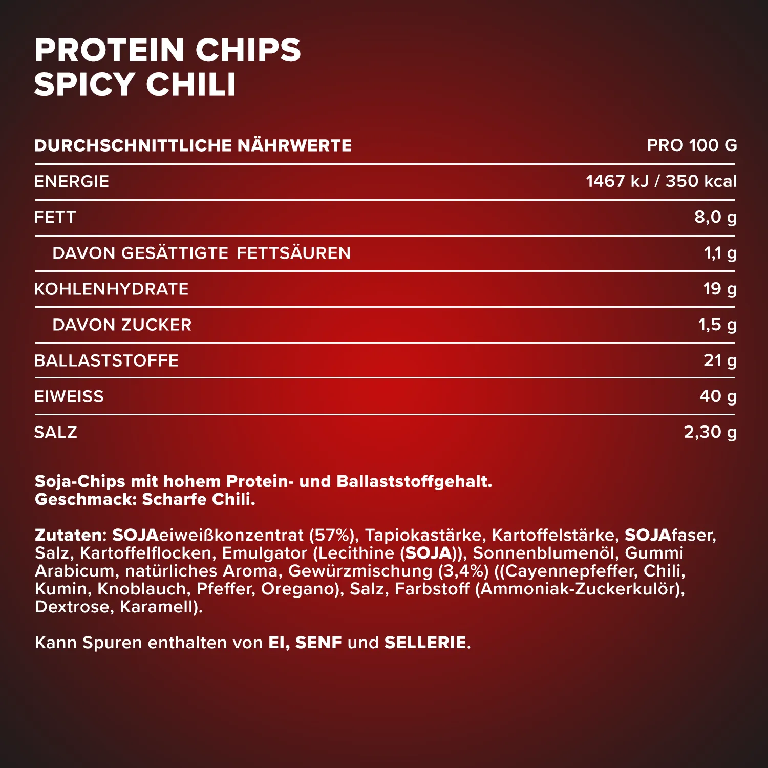 IronMaxx Protein Chips 40 Chips Hot Chili 50g proteinreich