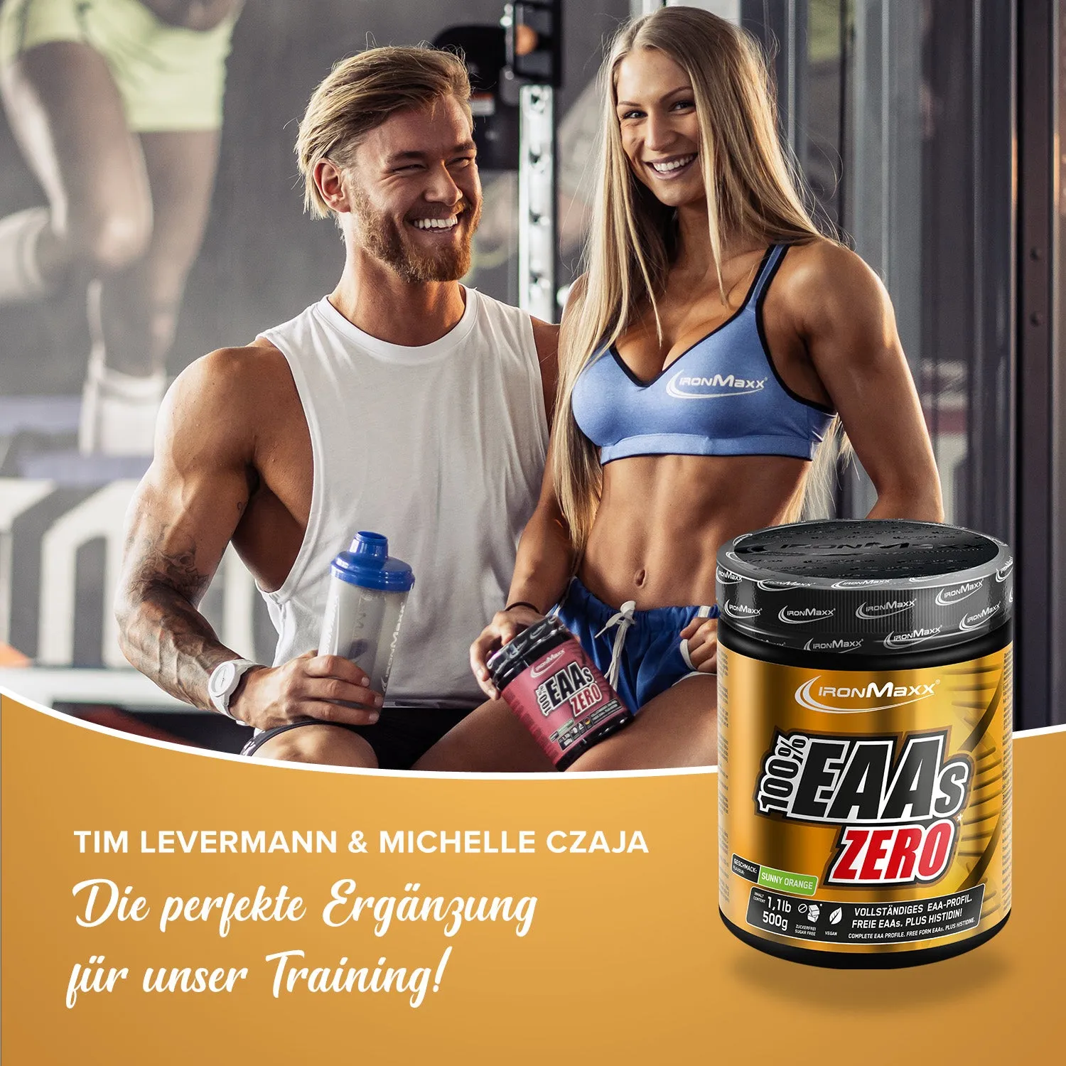 IronMaxx 100% EAAs Zero Sunny Orange 500g Pulver