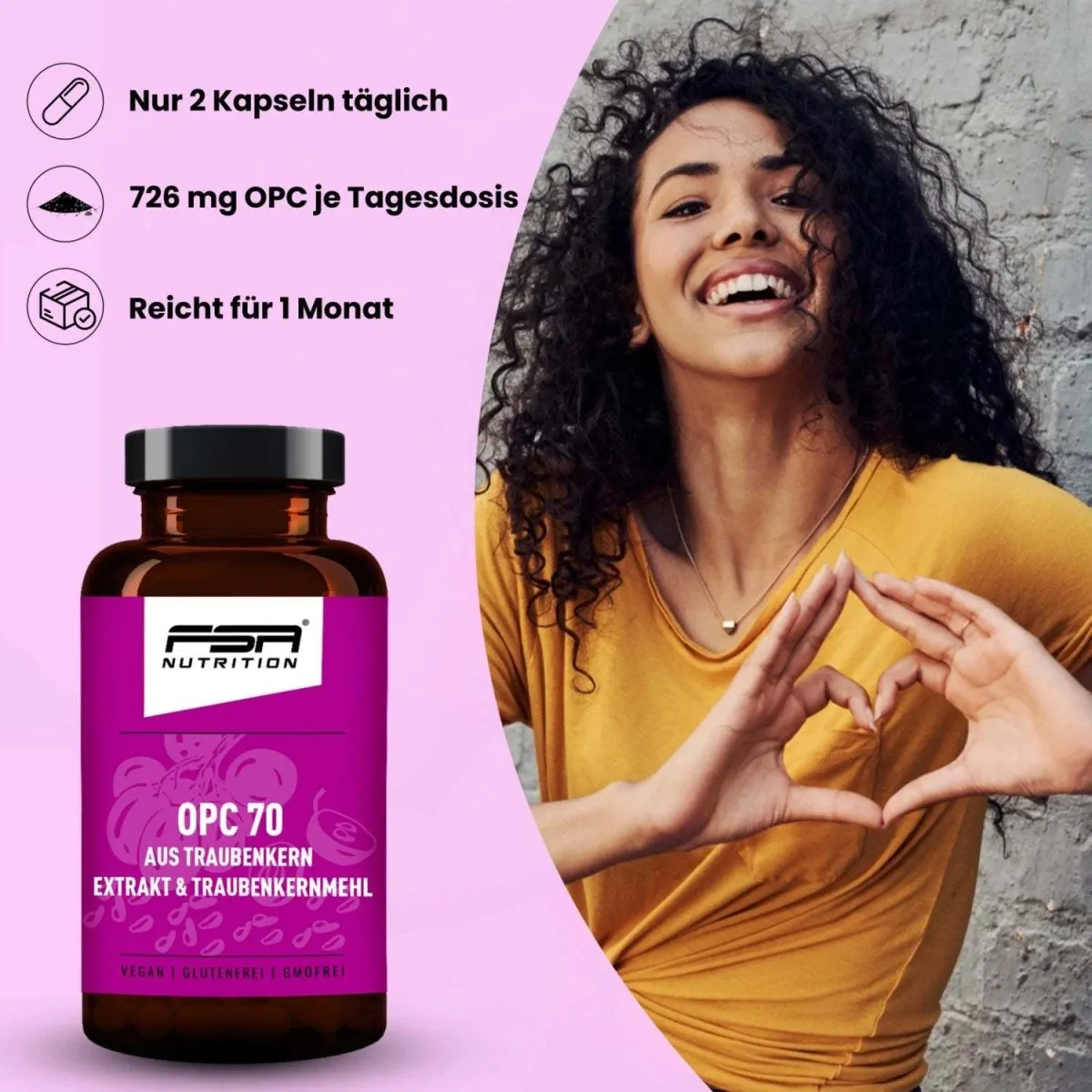 FSA Nutrition OPC70 Traubenkern Extrakt Kapseln