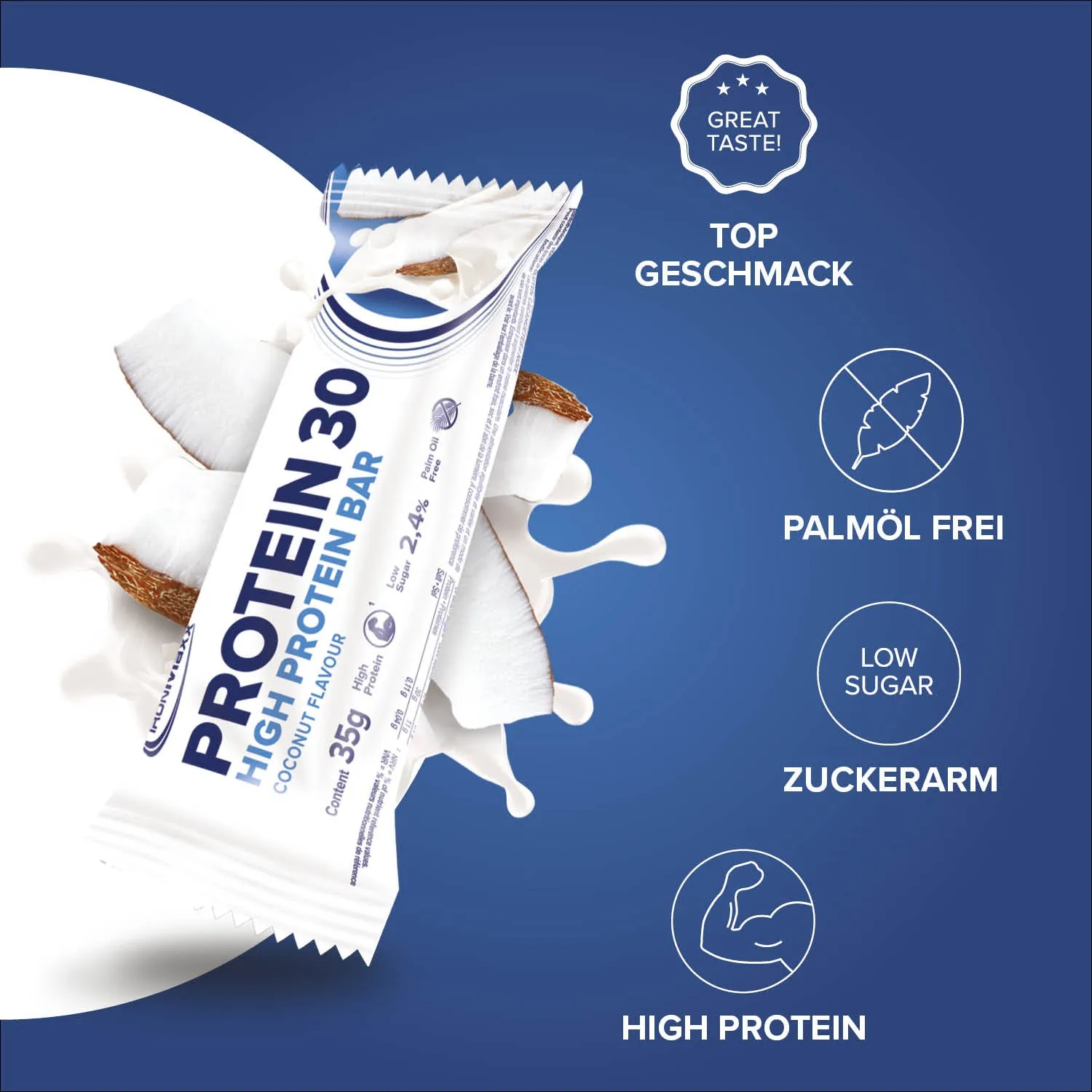 IronMaxx Protein 30 Riegel Kokosnuss 24 x 35 g