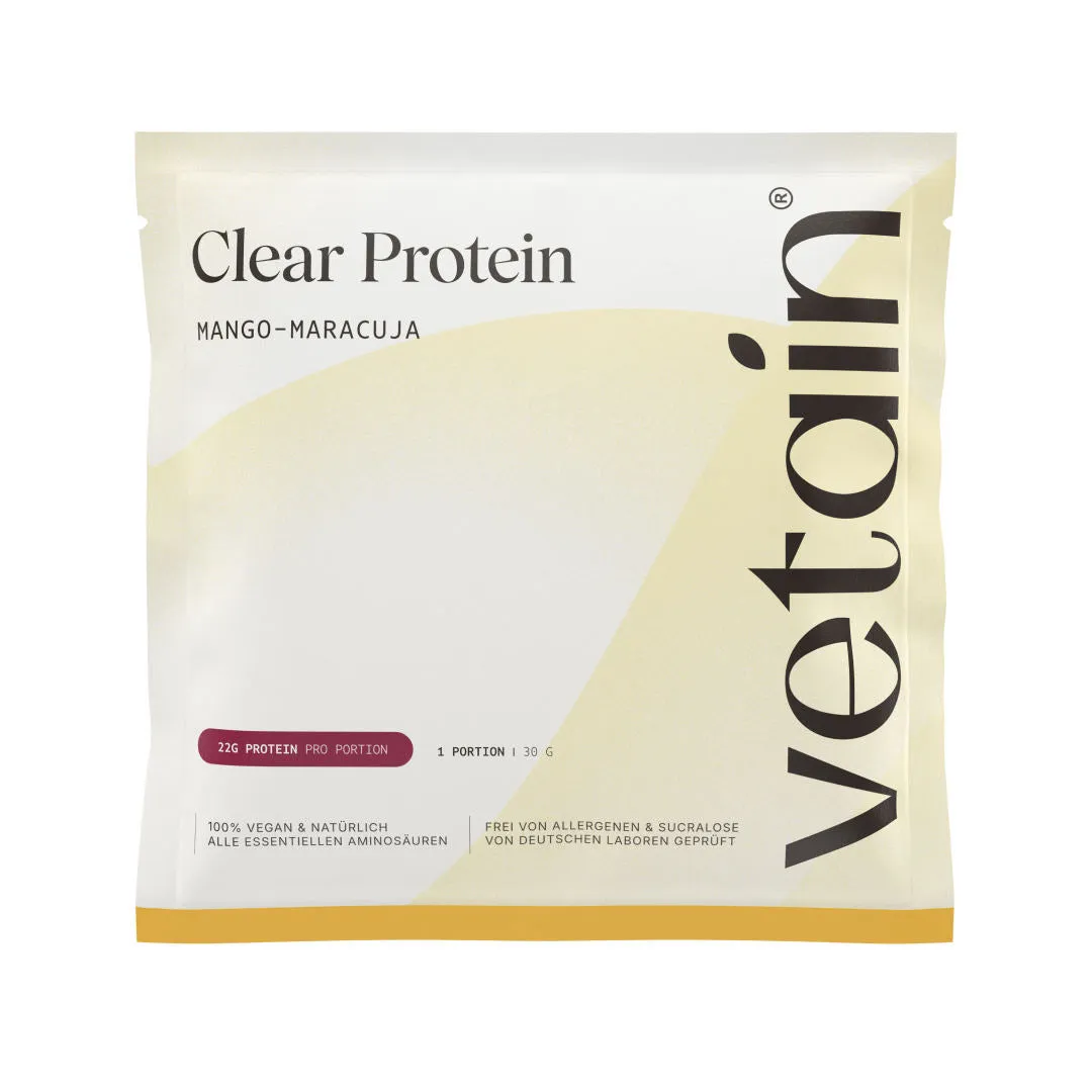 Vetain Clear Protein Probe Geschmacksprobe vegan