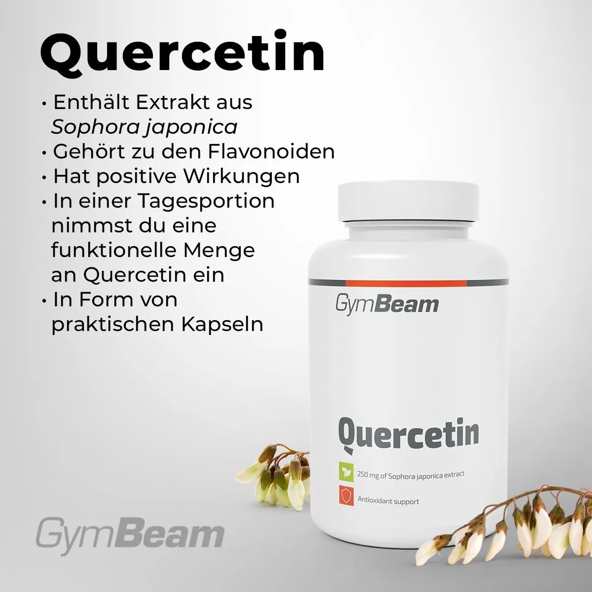 GymBeam Quercetin Kapseln 90 Stück 475 mg vegan