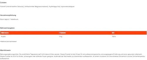 GymBeam Kupfer Kapseln 120 Stück vegan 1 mg