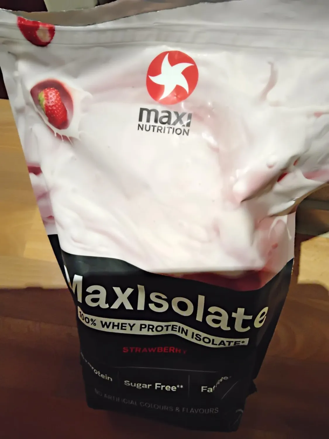 MaxiNutrition MaxIsolate Whey Isolat Erdbeere 1 kg zuckerarm