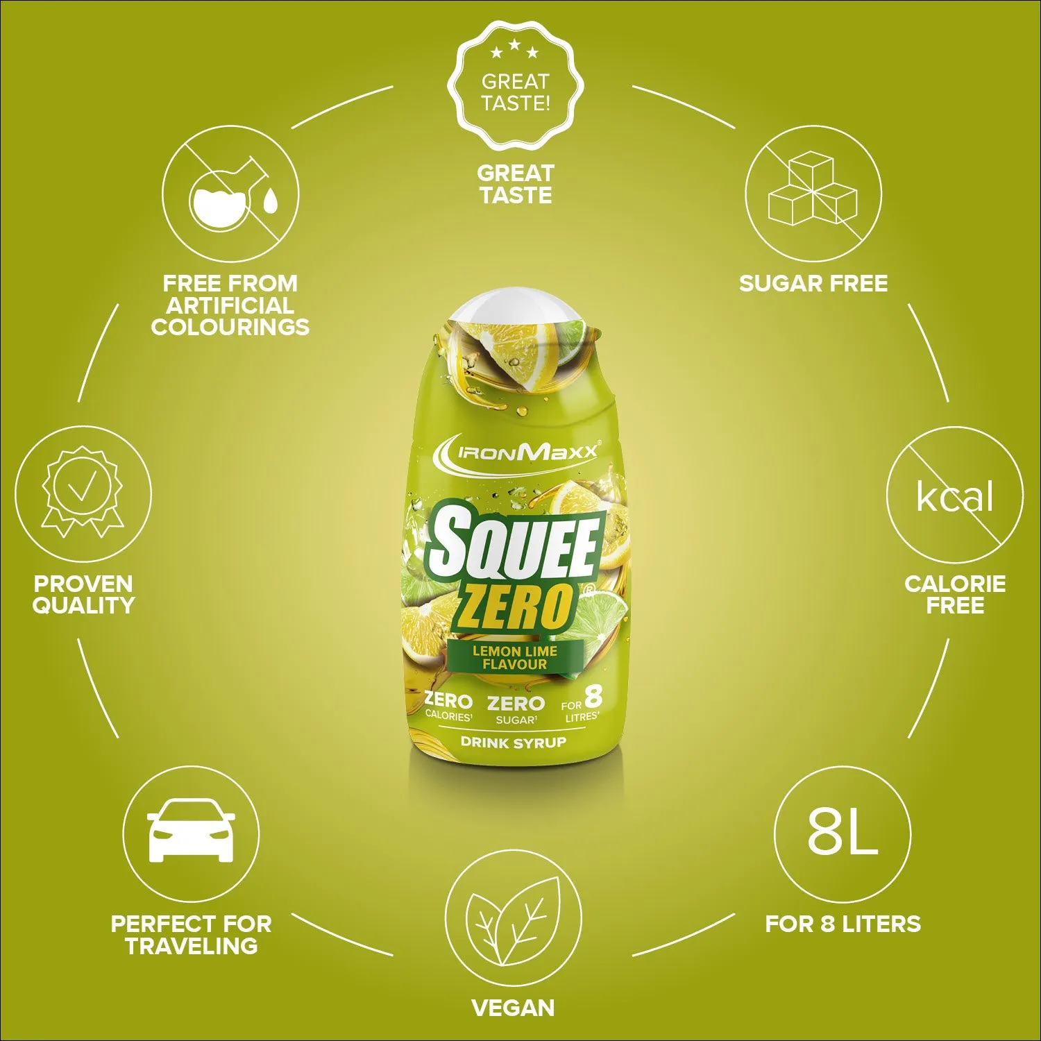 IronMaxx SqueeZero Zitrone Limette 65ml zero Zucker