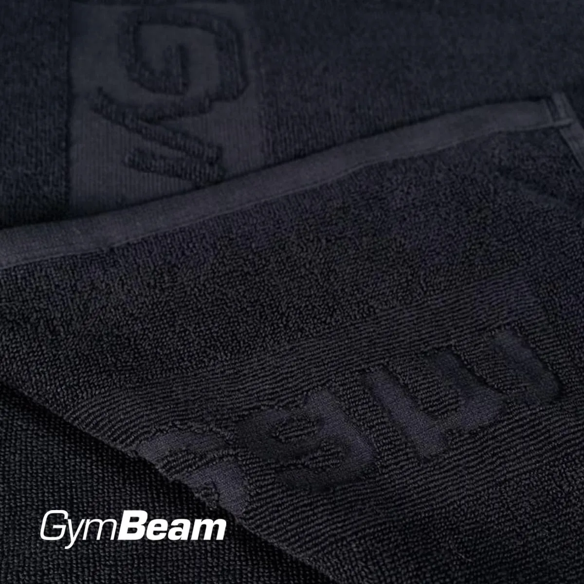 GymBeam Fitness Handtuch Baumwolle Schwarz 50x90 cm