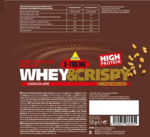 Inkospor Whey & Crispy Proteinriegel 50g Schokolade 20g Protein