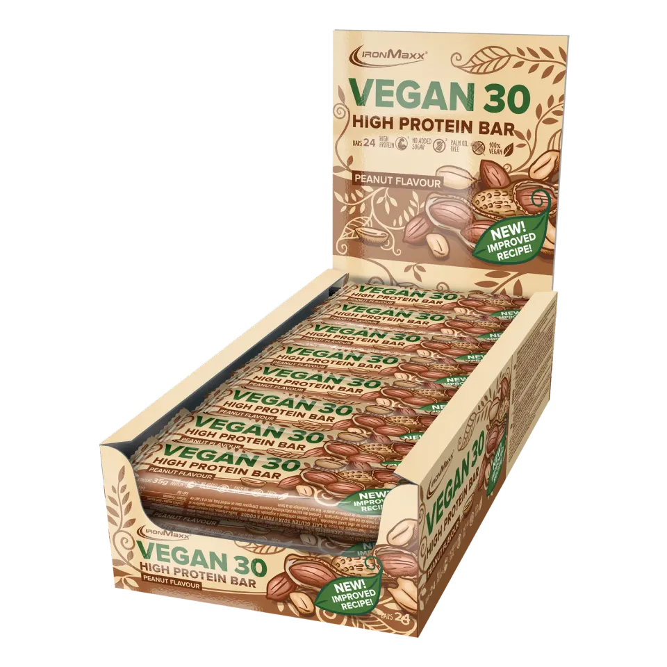 IronMaxx Vegan 30 Peanut Riegel 24x35g vegan