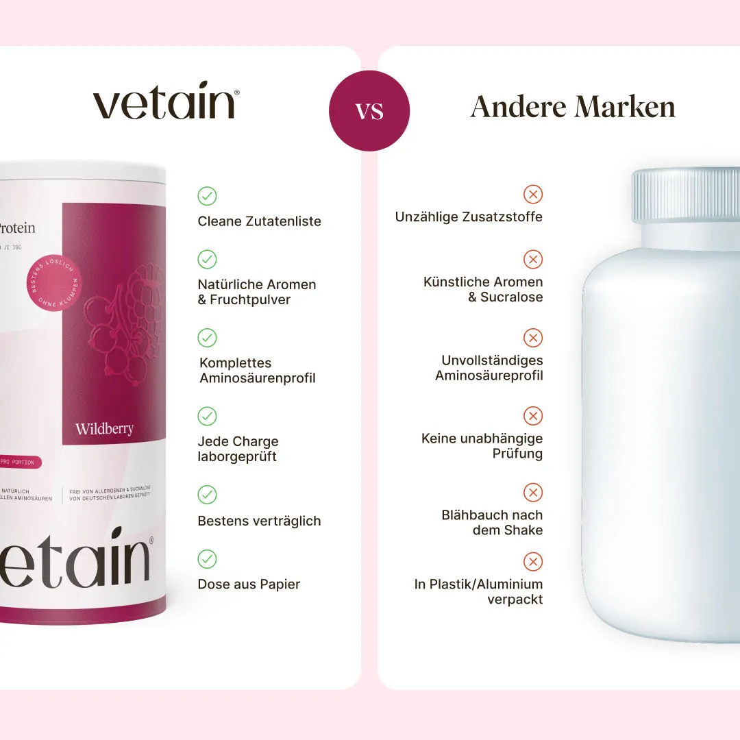 Vetain Clear Protein Wildberry 480 g fruchtig