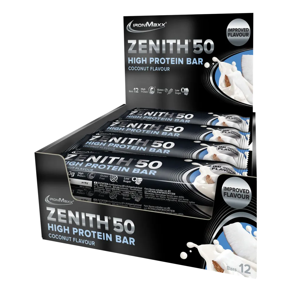 IronMaxx Zenith 50 Proteinriegel Kokos 12x100g