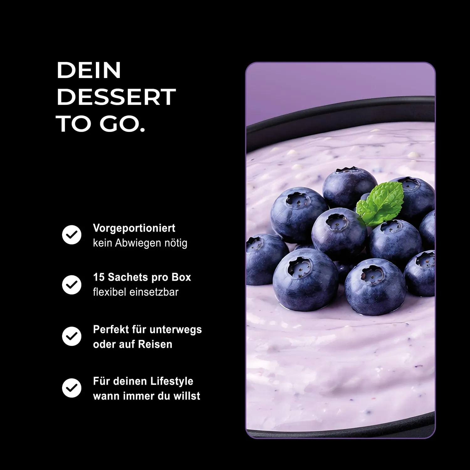 Neosupps Protein Pudding Blueberry 15x30g Dessert