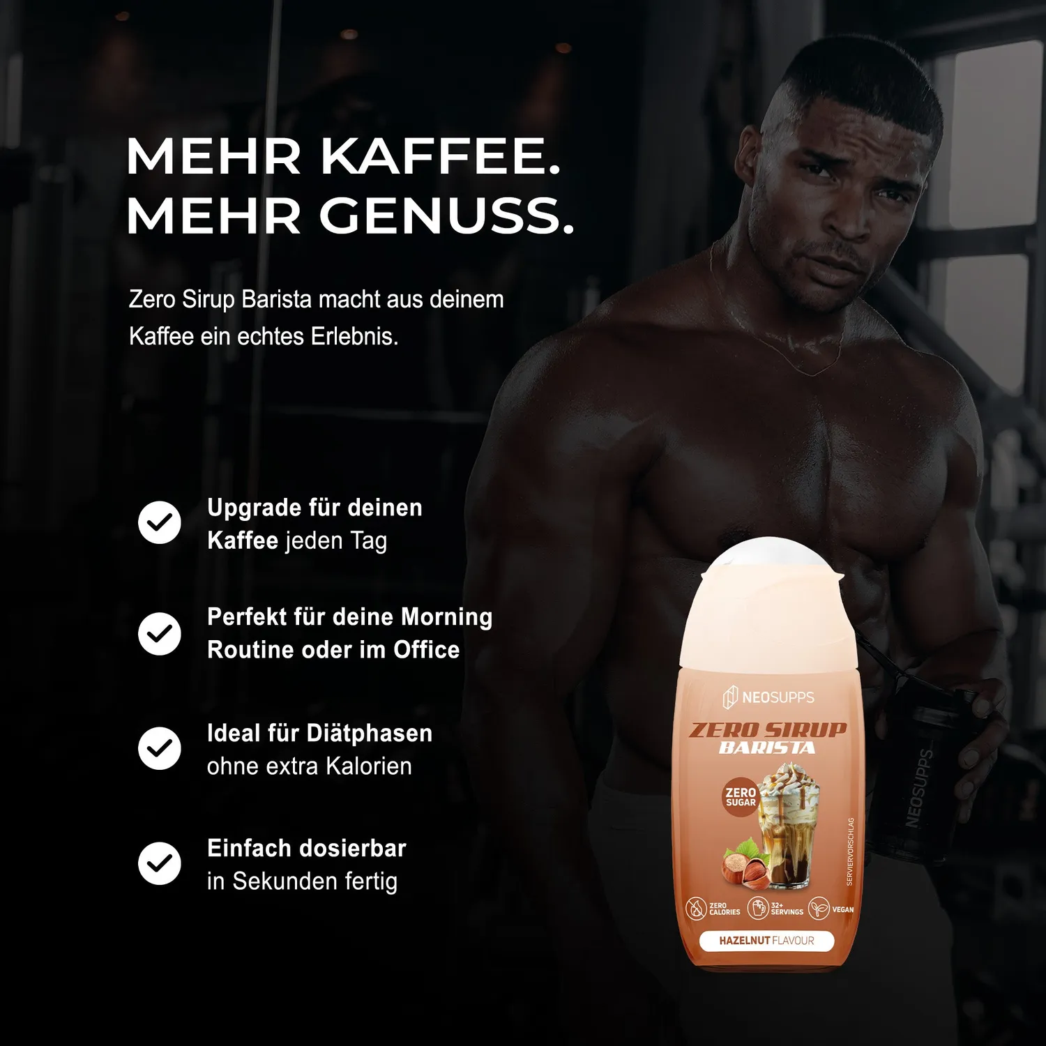 Neosupps Zero Sirup Barista 65ml Haselnuss zuckerfrei