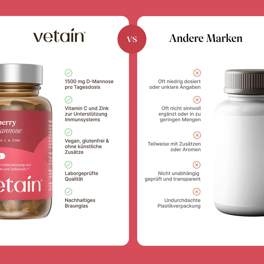 Vetain Cranberry D-Mannose Kapseln 90 Kapseln vegan