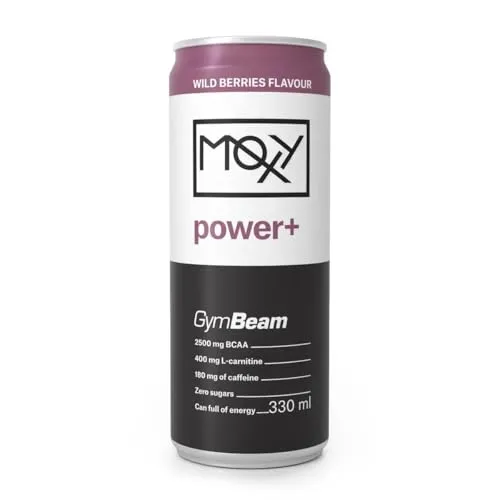 GymBeam MOXY Power+ Energy Drink 24x330 ml Wild Berries