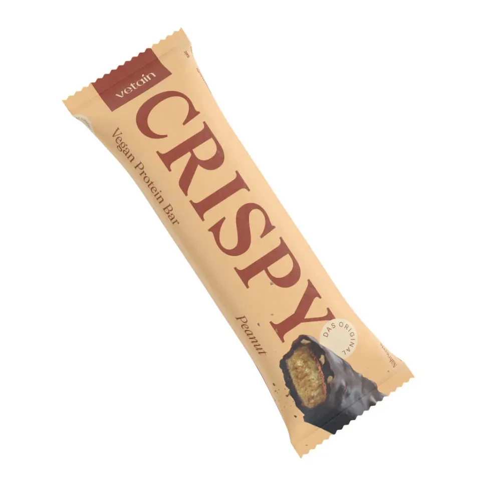 VETAIN CRISPY Vegan Proteinriegel Peanut für unterwegs