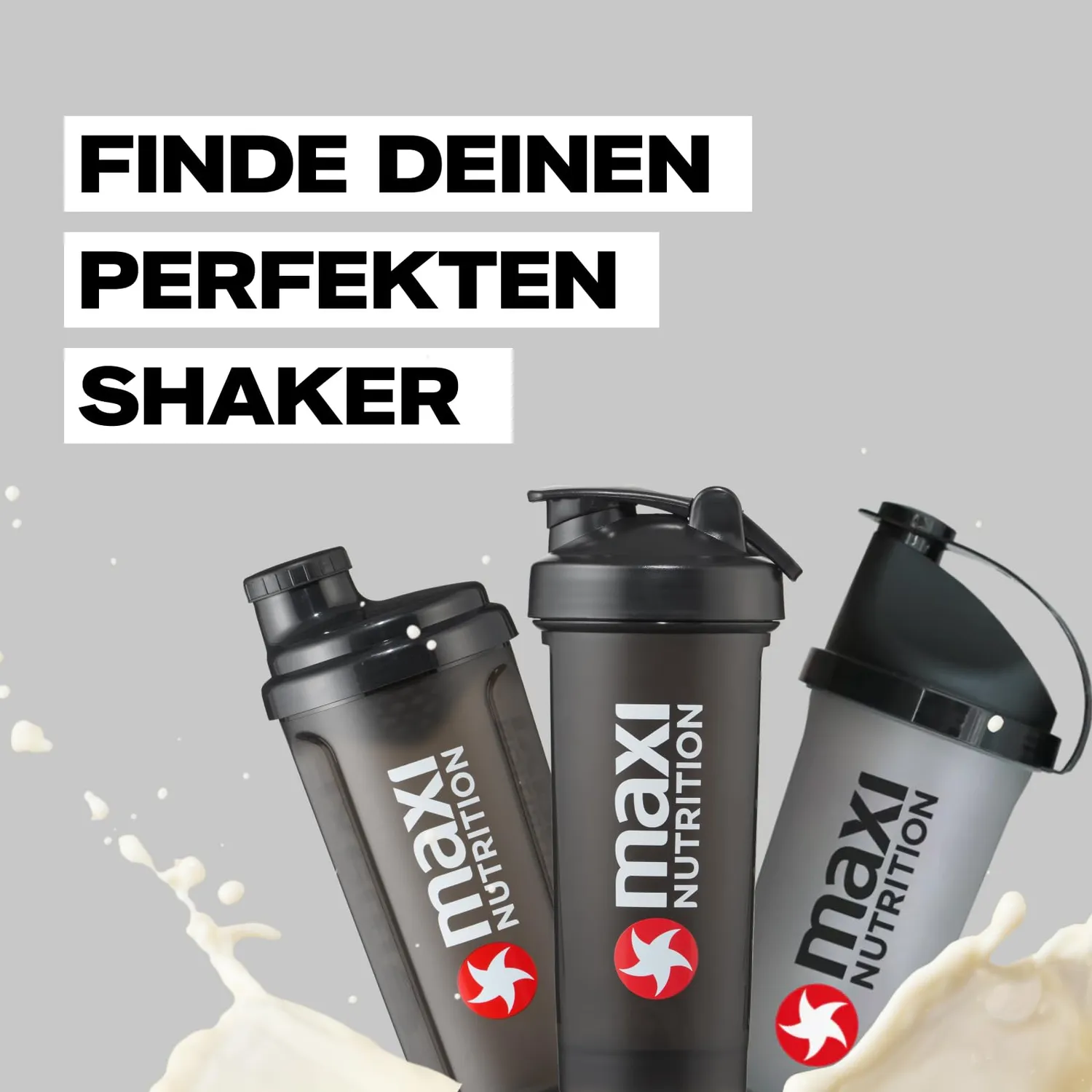 MaxiNutrition 700 ml Klick Shaker schwarz 700 ml Edelstahlkugel