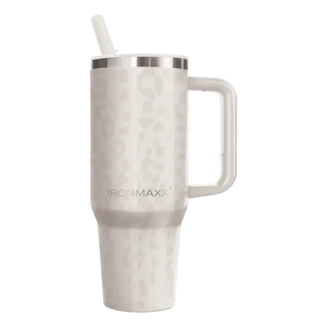 IronMaxx Cup V4.0 Trinkbecher 1200ml Leo-Style Ivory