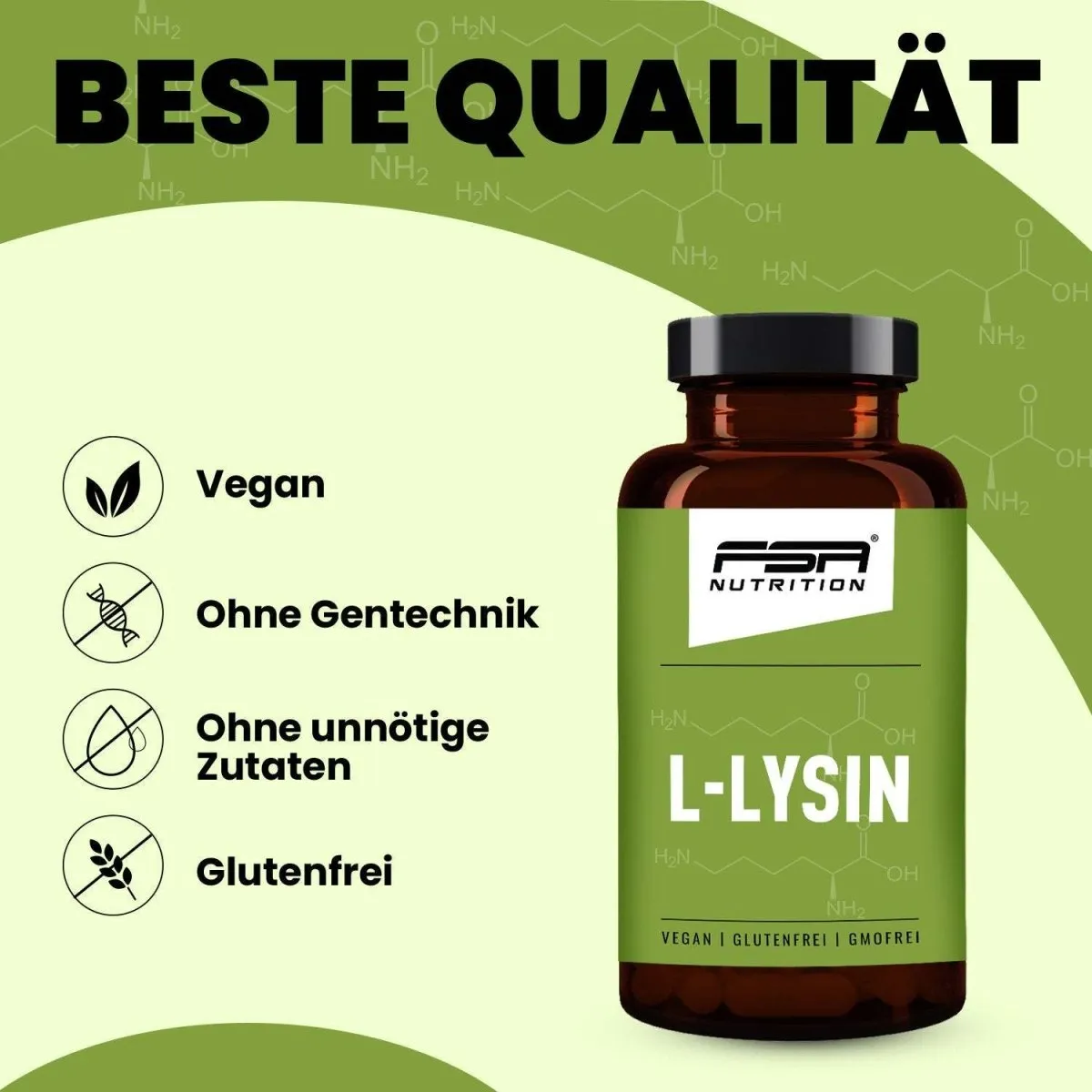 FSA Nutrition L-Lysin Kapseln hochdosiert 1480 mg