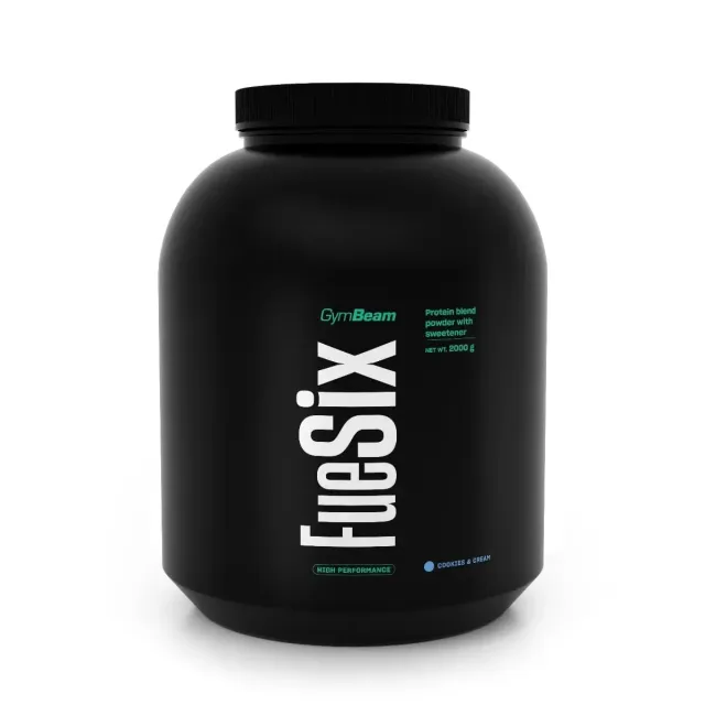 GymBeam FueSix Proteinpulver 2000 g Cookies Creme 70%