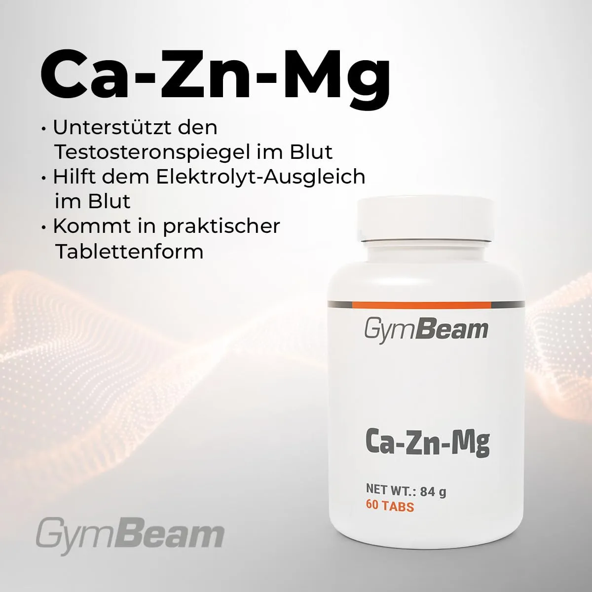 GymBeam CaZnMa Kapseln 60 Stk Calcium Magnesium Zink