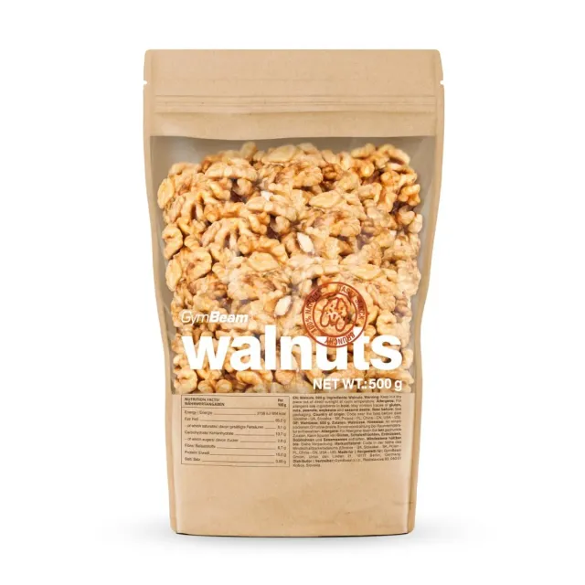 GymBeam Walnüsse ungeröstet Walnusskerne 500 g