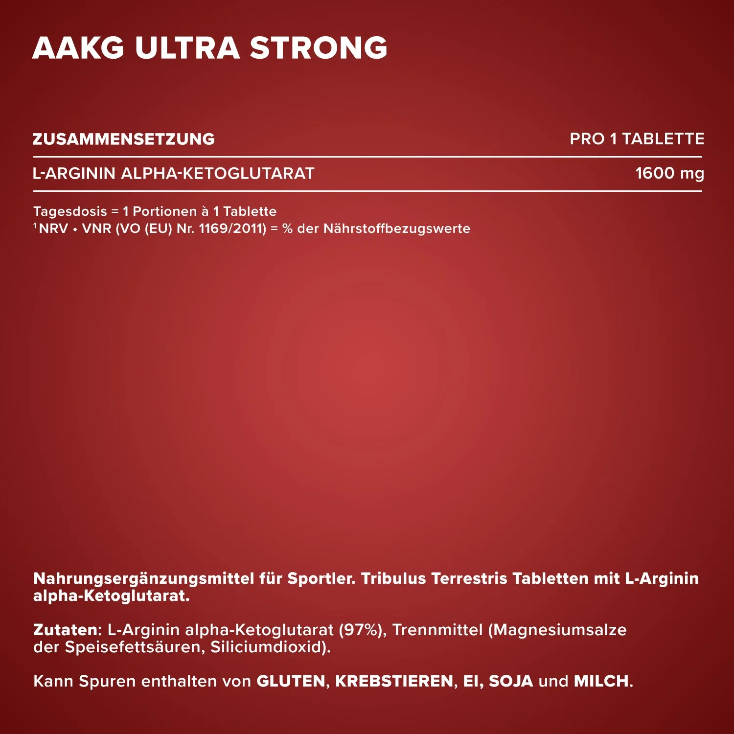 IronMaxx AAKG Ultra Strong Tabletten 90x 1600 mg Arginin