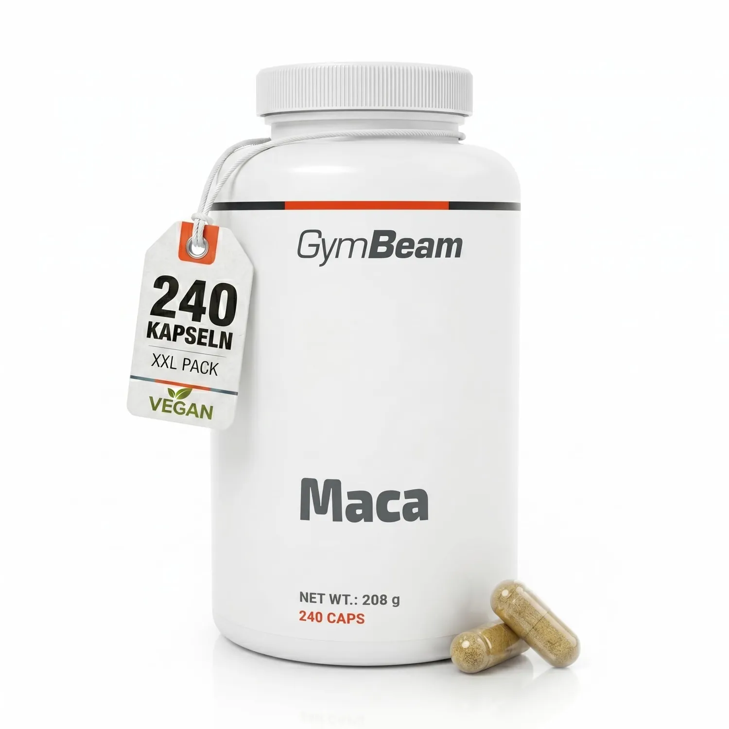 GymBeam Maca Kapseln 120 Stück 10:1 Extrakt hochdosiert