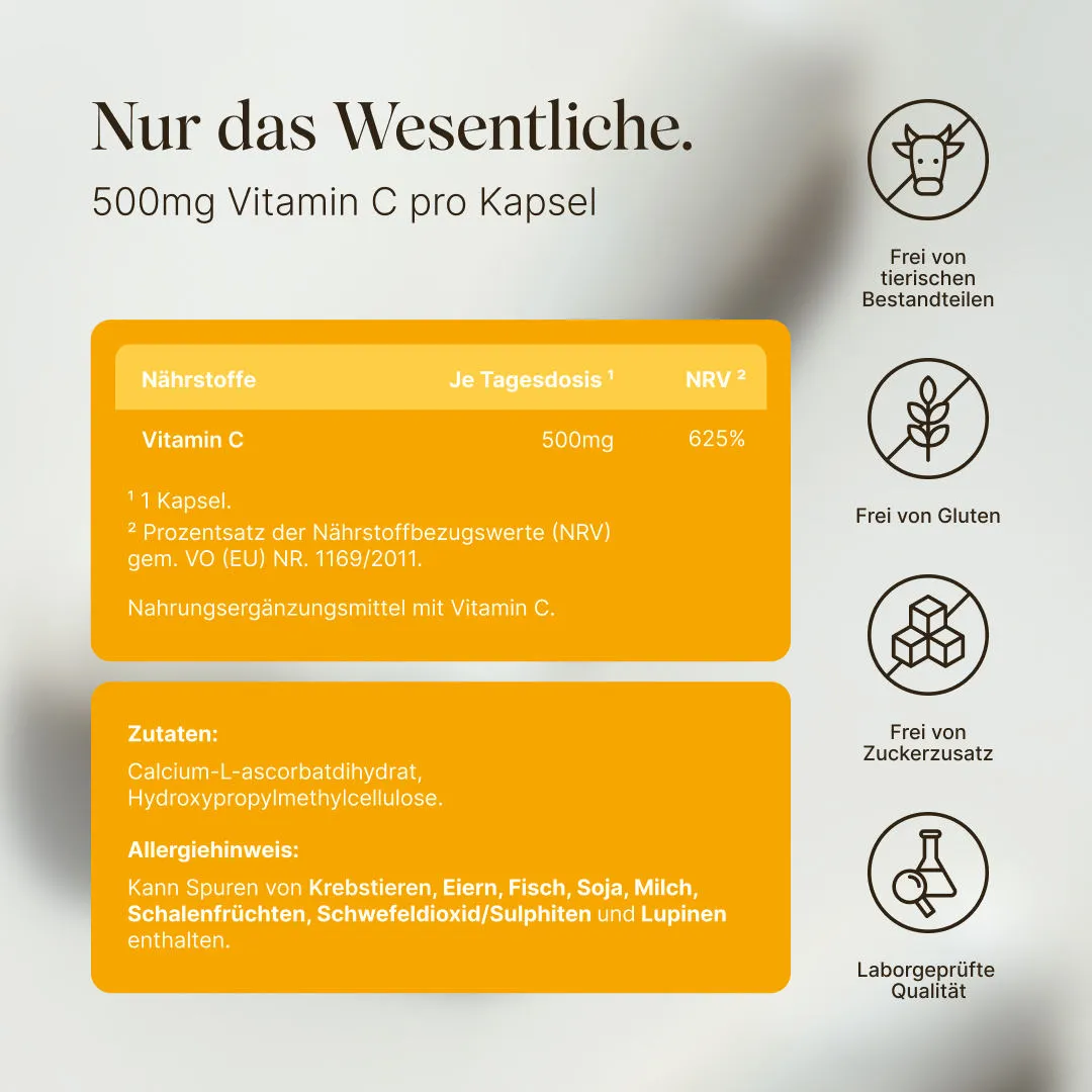 VETAIN Buffered Vitamin C Kapseln 365 Stück magenschonend